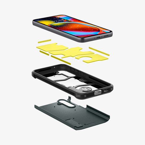 ACS05623 - Galaxy S23 Ultra Case Tough Armor in black showing the back